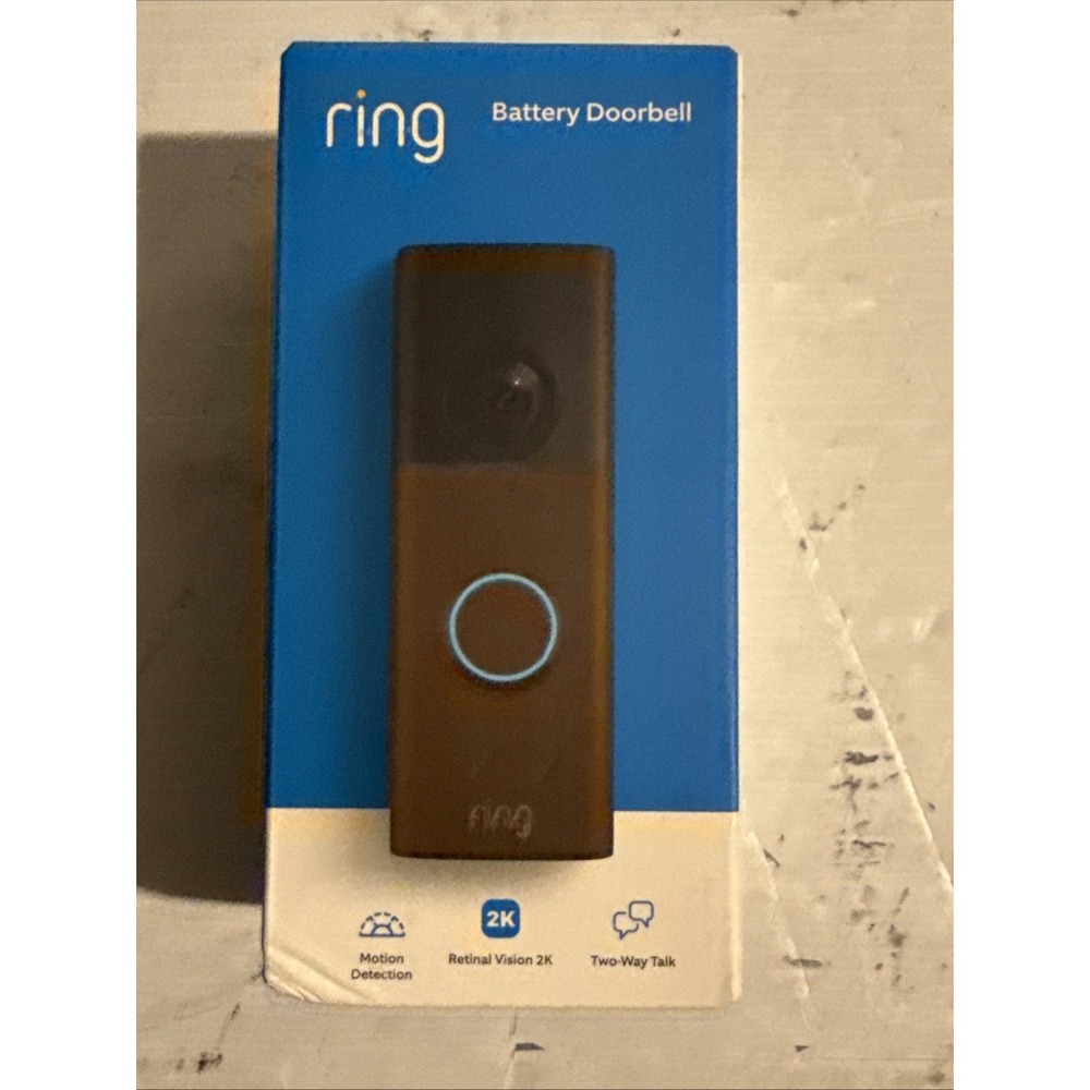 Ring Battery Doorbell 2nd Gen 2K MATTE MOCHA 5DFYA5 NEW SEALED